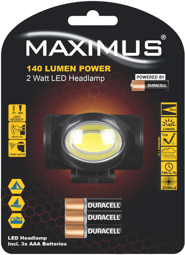 Maximus Stirnlampe M-HDL-001-DU