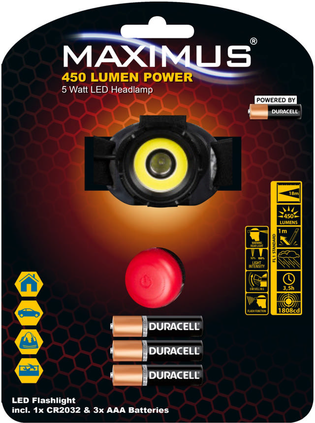 Maximus Stirnlampe M-HDL-004-DU